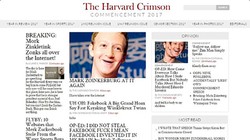 Một người lạ mặt đã giành quyền kiểm soát trang báo sinh viên và thay đổi một loạt ảnh và tiêu đề trên trang nhằm chọc giận Mark Zuckerberg.