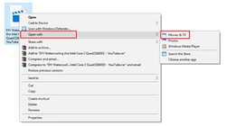 Cách thức kích hoạt tính năng này rất đơn giản, bạn chỉ cần nhấn phải chuột vào video đã lưu trên máy tính, chọn Open With > Movie & TV.