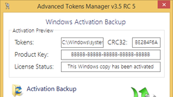 Advanced Tokens Manager cho phép người dùng sao lưu, phục hồi bản quyền Windows và Microsoft Office chỉ với vài thao tác đơn giản.
