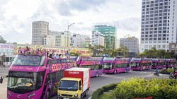 Tuyến xe buýt mui hở 02 tầng vận chuyển khách tham quan du lịch trên địa bàn TP Đà Nẵng trong ngày thử nghiệm