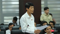 Ông Phan Thanh Long, Trưởng Ban Pháp chế HĐND TP Đà Nẵng phát biểu tại Chương trình đối thoại của HĐND TP Đà Nẵng với cử tri lần thứ 3 diễn ra sáng 15/5.