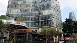 Hạng mục cảnh quan, mặt tiền tầng khối đế của dự án Khu phức hợp khách sạn Bạch Đằng (địa chỉ số 50 Bạch Đằng, phường Hải Châu 1, quận Hải Châu, TP Đà Nẵng) xây dựng không phép.