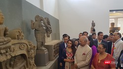 Sáng 19/11, Tổng thống Ấn Độ Ram Nath Kovind và phu nhân nhân đã đến thăm Bảo tàng điêu khắc Chăm tại Đà Nẵng.