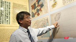 Ông Trần Đức Anh Sơn-Viện phó Viện nghiên cứu phát triển KT-XH TP.Đà Nẵng tại sự kiện triển lãm tư liệu Hoàng Sa-Trường Sa