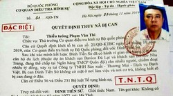 Lệnh truy nã của Cơ quan Cơ quan điều tra hình sự Bộ Quốc phòng đối với Đinh Tiên Sử.