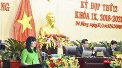 Bà Trương Thị Hồng Hạnh - Giám đốc Sở Du lịch Đà Nẵng tại phiên chất vấn Kỳ họp thứ 12, HĐND TP Đà Nẵng Khóa IX 