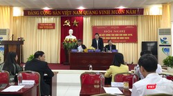 Ông Trần Đình Hồng - Trưởng Ban Tuyên giáo Thành ủy Đà Nẵng phát biểu tại hội nghị Tổng kết công tác báo chí năm 2019 và triển khai nhiệm vụ năm 2020