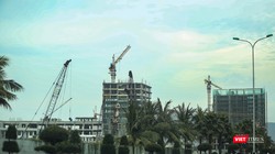 Một góc Dự án khu đô thị quốc tế mới Đa Phước đang xây dựng dở dang