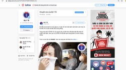 Giao diện trang thông tin của Bộ Y tế trên mạng xã hội Lotus.