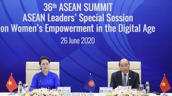 Chủ tịch Quốc hội Nguyễn Thị Kim Ngân và Thủ tướng Chính phủ Nguyễn Xuân Phúc  phiên họp (Ảnh: quochoi.vn)