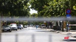 Tuyến đường Quang Trung đoạn từ Nguyễn Thị Minh Khai đến Đống Đa tĩnh lặng trong ngày đầu phong tỏa dịch COVID-19