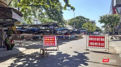 Khu vực chợ Vườn Lài, khối phố 5, phường An Sơn, TP Tam Kỳ, Quảng Nam chính thức bị phong tỏa, cách ly 14 ngày kể từ 0h ngày 11/8