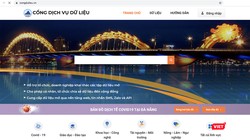 Giao diện Cổng dịch vụ dữ liệu mở Đà Nẵng 
