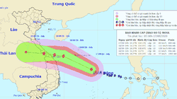Dự báo của Trung tâm Khí tượng thủy văn quốc gia về đường đi của bão số 5