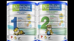 Sản phẩm sữa công thức Nutrilatt 1 và Nutrilatt 2 của Công ty TNHH MS Nutrition Pte (ảnh baohiemxahoi.vn)