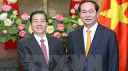 Chủ tịch nước Trần Đại Quang tiếp Bộ trưởng Bộ Công an Trung Quốc (Ảnh TTX)