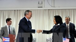 Quang cảnh lễ ký thỏa thuận. (Ảnh: Vũ Lê Hà/TTXVN)