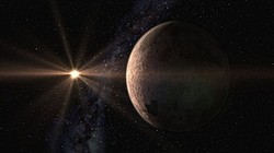 Mô phỏng siêu Trái Đất GJ 625 b đang quanh ngôi sao lùn GJ 625. Ảnh: Gabriel Pérez.