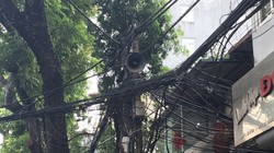 Hệ thống cáp viễn thông trên đường Đê La Thành, Hà Nội - Ảnh minh họa, Q.V