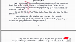Quyết định phê duyệt của Bắc Ninh.