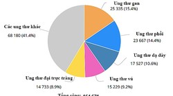 Tỷ lệ các loại ung thư mới phát hiện năm 2018 tại Việt Nam ở cả 2 giới. Ảnh: GLOBOCAN.