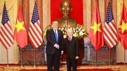Tổng Bí thư, Chủ tịch nước Nguyễn Phú Trọng tiếp Tổng thống Hoa Kỳ Donald Trump/ Ảnh: Trí Dũng/TTXVN