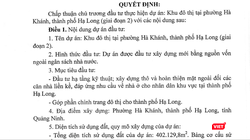 Tỉnh Quảng Ninh vừa chấp thuận chủ trương đầu tư Khu đô thị phường Hà Khánh (giai đoạn 2), TP Hạ Long.