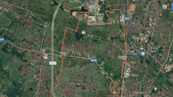 Khu nhà ở xã hội tập trung "Green Link city" được quy hoạch tại xã Tiến Dương, huyện Đông Anh.