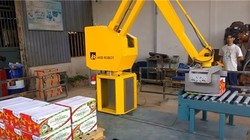Robot bốc xếp hàng lên pallet