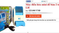Điều hòa mini để bàn đang được rao bán khá nhiều