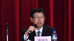 Chủ tịch mới của Foxconn, Liu Young-way trong cuộc họp báo vào ngày 11.6.2019. Ảnh: SCMP
