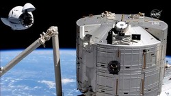 Ảnh chụp màn hình từ chương trình phát sóng trực tiếp của NASA vào ngày 24/4.