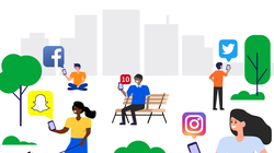 Nỗi nghiện điện thoại di động và mạng xã hội. Ảnh: Study Nown