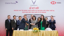 Lễ ký kết "Khoản vay tín dụng xuất khẩu tài trợ mua máy móc thiết bị cho nhà máy sản xuất ô tô VinFast" (Nguồn: VIC)