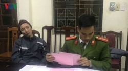 Đối tượng thực hiện vụ cướp tại cơ quan điều tra (Ảnh: VOV)