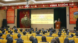 Toàn cảnh buổi gặp mặt đầu Xuân giữa Phó Thủ tướng Thường trực Trương Hòa Bình và tập thể cán bộ, nhân viên Kiểm toán Nhà nước (Ảnh: VGP/Lê Sơn)