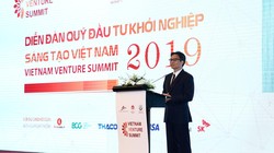 Phó Thủ tướng Vũ Đức Đam phát biểu tại Diễn đàn Quỹ Đầu tư khởi nghiệp sáng tạo Việt Nam 2019 (Ảnh: VGP)