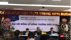 Chủ tịch Vinaconex Đào Ngọc Thanh phát biểu tại ĐHĐCĐ thường niên 2019 (Ảnh: VT) 