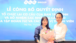 Bà Đặng Thị Lưu Vân và ông Trịnh Văn Quyết tại buổi lễ (Ảnh: FLC)