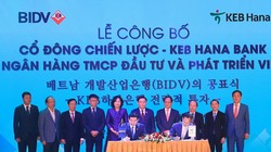 Toàn cảnh buổi lễ công bố ký kết thỏa thuận hợp tác chiến lược giữa BIDV và KEB Hana Bank vào tối ngày 11/11