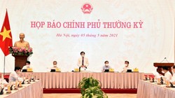 Toàn cảnh buổi họp báo Chính phủ thường kỳ tháng 4/2021 (Ảnh: VGP)