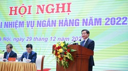 Phó Thủ tướng Lê Minh Khái phát biểu tại Hội nghị triển khai nhiệm vụ ngân hàng năm 2022 (Ảnh: VGP)