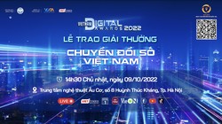 Lễ trao Giải thưởng Chuyển đổi số Việt Nam – Vietnam Digital Awards năm 2022 sẽ được tổ chức vào chiều Chủ nhật, ngày 9/10.