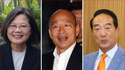 Kết quả các cuộc thăm dò cuối cùng trước khi diễn ra cuộc bầu cử ngày 11/1/2020 cho thấy bà Thái Anh Văn (trái) đang bỏ xa hai đối thủ Hàn Quốc Du (giữa) và Tống Sở Du (phải). (Ảnh:Thế giới Nhật báo)