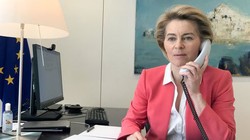 Bà ven de Layen, Chủ tịch Ủy ban châu Âu xin lỗi Italy vì đã không hành động giúp Italy khi mới bùng phát dịch bệnh và hứa cung cấp viện trợ (Ảnh: Guancha).