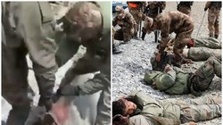 Lính Ấn Độ đánh lính Trung Quốc (trái) và lính Trung Quốc bắt lính Ấn Độ (phải) (Ảnh: Đông Phương)