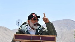 Phát biểu trước binh sĩ quân đoàn 14 ở Ladakh, Thủ tướng Ấn Độ Modi lên án chủ nghĩa bành trướng (Ảnh:Reuters).