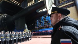 Tàu ngầm hạt nhân Belgorod được hạ thủy (Ảnh: Sputnik).