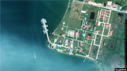Ảnh vệ tinh chụp căn cứ hải quân Ream của Campuchia (Ảnh: VOA)