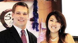 Hạ nghị sĩ Eric Svalwell và người tình Phương Phương - người bị nghi là điệp viên Trung Quốc (Ảnh: SCMP).